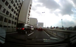 3.11、首都高６号線上でのドライブレコーダーの映像。この後、衝撃で？エンスト、暫くエンジン掛からず…#311 #地震